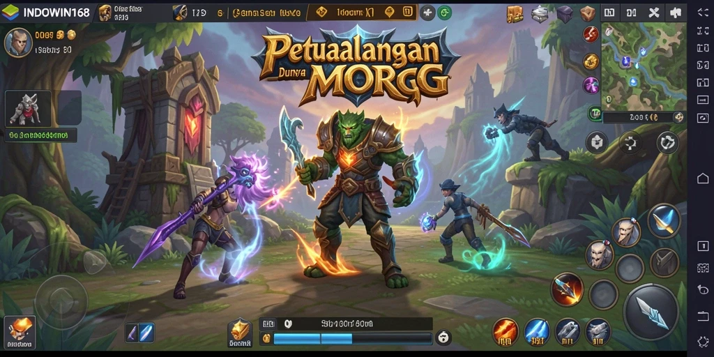 Tampilan gameplay INDOWIN168 yang memukau dalam dunia MMORPG.