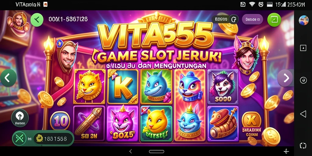 Tampilan menarik dari permainan Slot VITA555 yang mendebarkan.